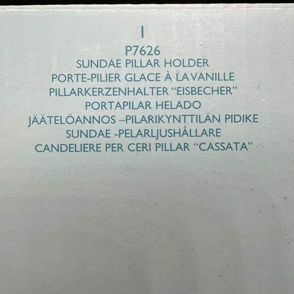 PartyLite Sundae Pillar Votive Candle Holder Retired Clear Glass Home Decor - Picture 8 of 8